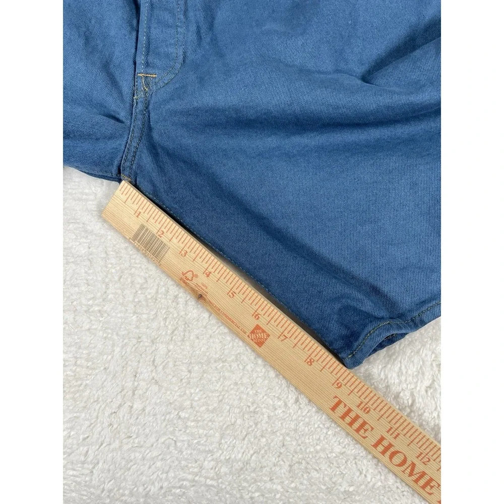 Levi's Premium 501 Irregular Distressed Blue Jean Shorts Straight Fit Men's 36x9
